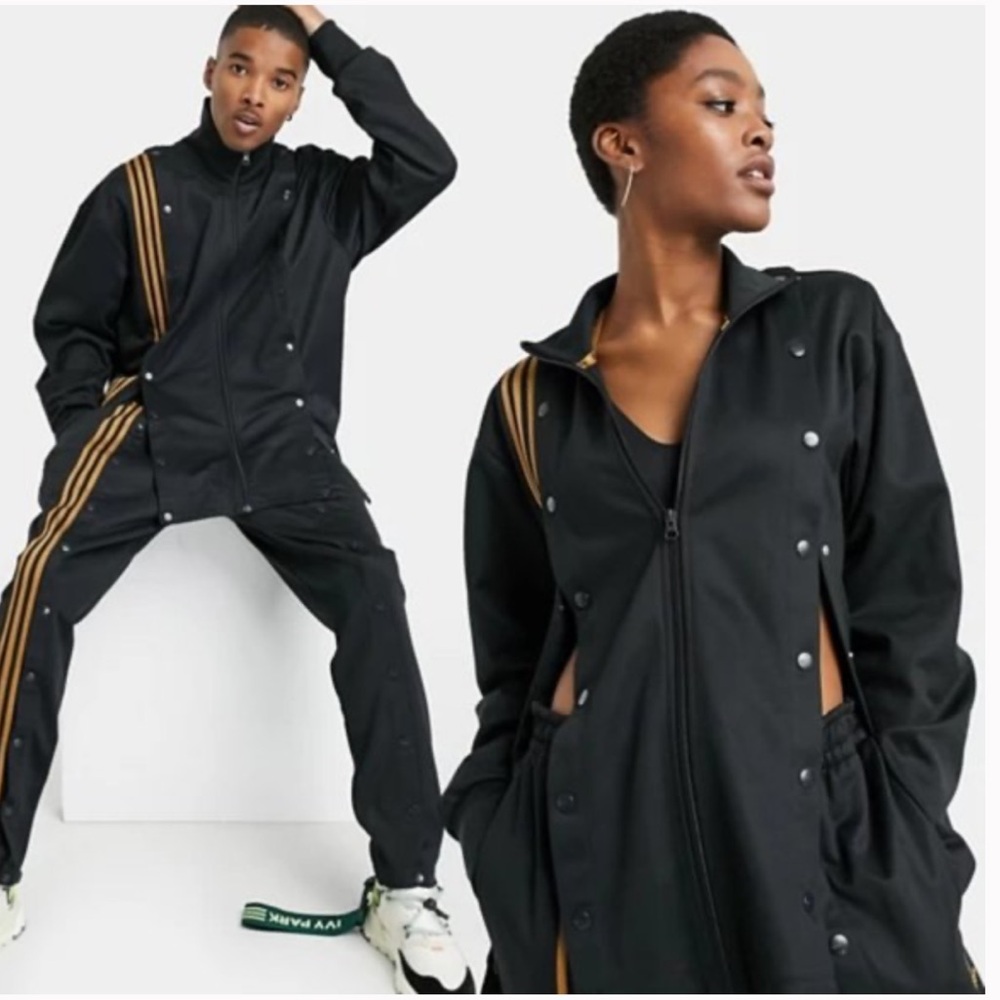 Ivy Park X Adidas 4all 3-Stripe Track Jacket + Track Pants Black Unisex Set